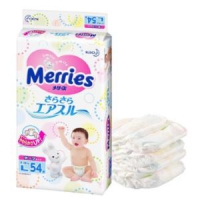 Merries 妙而舒 婴儿纸尿裤 L54片 *4件