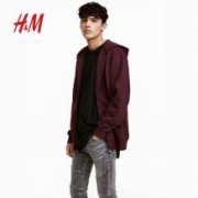 双12预售： H&M HM0557246 男士连帽拉链卫衣