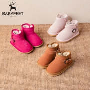 babyfeet 儿童 牛反绒皮雪地靴