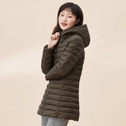 网易严选        女式90绒中长带帽羽绒服 两色