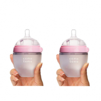 comotomo 可么多么 硅胶软性奶瓶 150ml 两只装 粉色  216元包邮