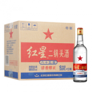 红星 白酒 特制白标 二锅头 清香型 65度 500ml*12瓶  159元包邮