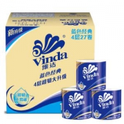 Vinda 维达 蓝色经典 卷纸 4层*200g*27卷 *2件