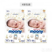 限PLUS会员，尤妮佳 Natural Moony 皇家系列纸尿裤 NB90/M64/L54片*2包 ￥193.58元含税包邮