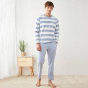网易严选 男式摇粒绒条纹家居服