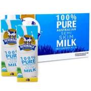 澳大利亚进口！3件x10盒x1L装 德运 部分脱脂牛奶