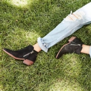 Prime会员镇店之宝，Sam Edelman 女士Packer真皮粗跟短靴 F3071L 3色