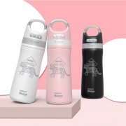 伊云 小蓝狗智能蓝牙音乐保温杯 450ml 可全身水洗 能接电话