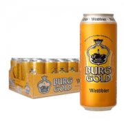 BURGGOLD 金城堡 小麦啤酒 500ml 24听 *3件