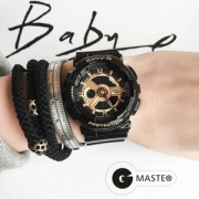 限Prime会员，Casio 卡西欧 Baby-G系列 多功能双显运动女表 BA-110-1ADR