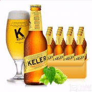 西班牙米其林三星餐厅推荐啤酒，KELER 开勒 拉格啤酒250ml*12瓶*3箱 ￥121.59