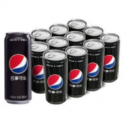 限华东：PEPSI 百事可乐 黑罐无糖 碳酸饮料 330ml*12罐 *3件 67.7元（满减，合22.57元/件）