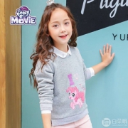 小马宝莉 2018秋季新款女童圆领套头印花时尚卫衣