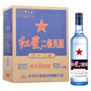 红星 蓝瓶二锅头 绵柔8陈酿 清香型 43度 750ml*6瓶 整  159元包邮