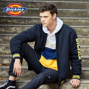 帝客（Dickies）  男士字母印花充棉棒球夹克棉服