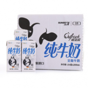 3件 中粮 上质 欧诺鲜 全脂牛奶 200ml*24