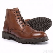意大利产，A. Testoni 铁狮东尼 男士真皮烤花踝靴 两色 2.7折 新低$119