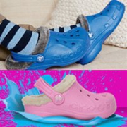 Crocs卡洛驰Ralen Fuzz Lined Clog经典款儿童毛衬里洞洞鞋