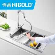 悍高（HIGOLD）  简硕 952119 手工单槽配抽拉龙头