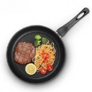 新低：明爵 家用麦饭石不粘平底锅 24cm