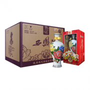 西凤 国花瓷10年 白 凤香型白酒 45度 500ml*6瓶+赠  644.1元包邮