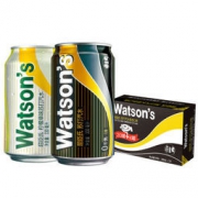 Watsons 屈臣氏 苏打汽水混合系列 饮料（苏打汽水20罐 + 柠檬草味苏打汽水4罐）330ml*24罐 整箱装 79.9元