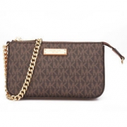 MICHAEL KORS 迈克·科尔斯 POUCHES&CLUTCHES系列  32F7GFDW6B BROWN 女士PVC手提包 542元包邮（双重优惠）