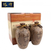 塔牌 绍兴黄酒 半干型2009年冬酿花雕酒1.5L*2瓶*2 ￥212包邮