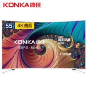 Plus会员、4K+HDR+三星面板： KONKA 康佳 LED55UC3 55英寸 曲面 4K液晶电视