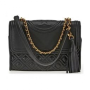 Tory Burch 汤丽柏琦 Fleming 黑色流苏链条单肩包 小号 356.4美元约￥2426