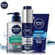 14点开始： NIVEA 妮维雅 控油补水抗痘 男士洁面套装