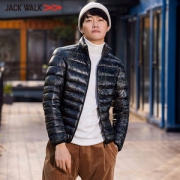 拉夏贝尔旗下，Jack Walk 男士80白鸭绒立领加厚迷彩羽绒服 两色