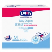 Lelch 露安适 夜用婴儿纸尿裤 M60片 *2件 +凑单品