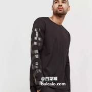 限M码，HUGO Hugo Boss 雨果·博斯 Demeos-U1 男士纯棉印花长袖T恤 Prime会员免费直邮含税