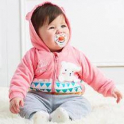 moomoo 婴童卡通连帽加厚夹棉套装
