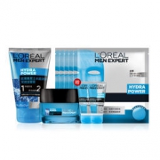 L'OREAL 欧莱雅男士水能套组（水能洁面膏100ml*1+水能强润霜50ml*1+洁面膏50ml赠品*2+面膜30ml赠品*5） 99元包邮