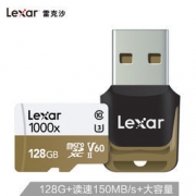 Lexar 雷克沙 128GB Micro SDXC UHS-II U3 V60 高速存储卡（1000x MLC颗粒） 649元包邮