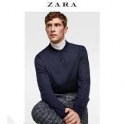 ZARA 00693315401 男装羊毛长袖POLO衫