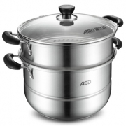 爱仕达（ASD）  QVL1526 不锈钢二层复底蒸锅 26CM