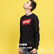 经典蝙蝠翼Logo，Levi's 李维斯 男士纯棉圆领卫衣36015-0013 Prime会员免费直邮含税