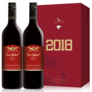 Wolf Blass 纷赋 红牌 设拉子歌海娜红葡萄酒 礼盒装 750ml*2瓶 *2件 158.4元包邮（2件8折，合79.2元/件）