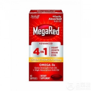 2件0税！Schiff 旭福 MegaRed 四合一高浓度Omega-3s深海鱼油+磷虾油混合胶囊900mg*40粒 Prime会员凑单免费直邮无税