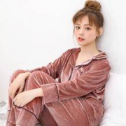 FIRSTMIX 女士冬季新品金丝绒睡衣套装