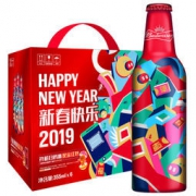 百威啤酒 新年限量版铝瓶 355ml*6瓶 礼盒装 *2件 126.4元包邮（2件8折，合63.2元/件）