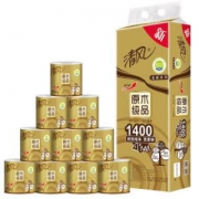 清风 原木纯品金装系列 卷纸 4层140克10卷