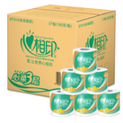 心相印 心柔系列 卷纸 3层180g*27卷*3件