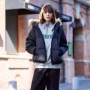 优衣库制造商，MAXWIN 马威 女士加厚短款大毛领羽绒服