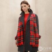 镇店之宝，苏格兰百年奢侈羊绒品牌 Johnstons of Elgin 极细美利奴羊毛格纹围巾WD446
