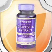 淡斑抗氧化：PipingRock 葡萄籽原花青素精华胶囊 90粒*2瓶