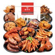 食为先 香辣零食大礼包 肉类鱼类豆干休闲零食 393g/袋